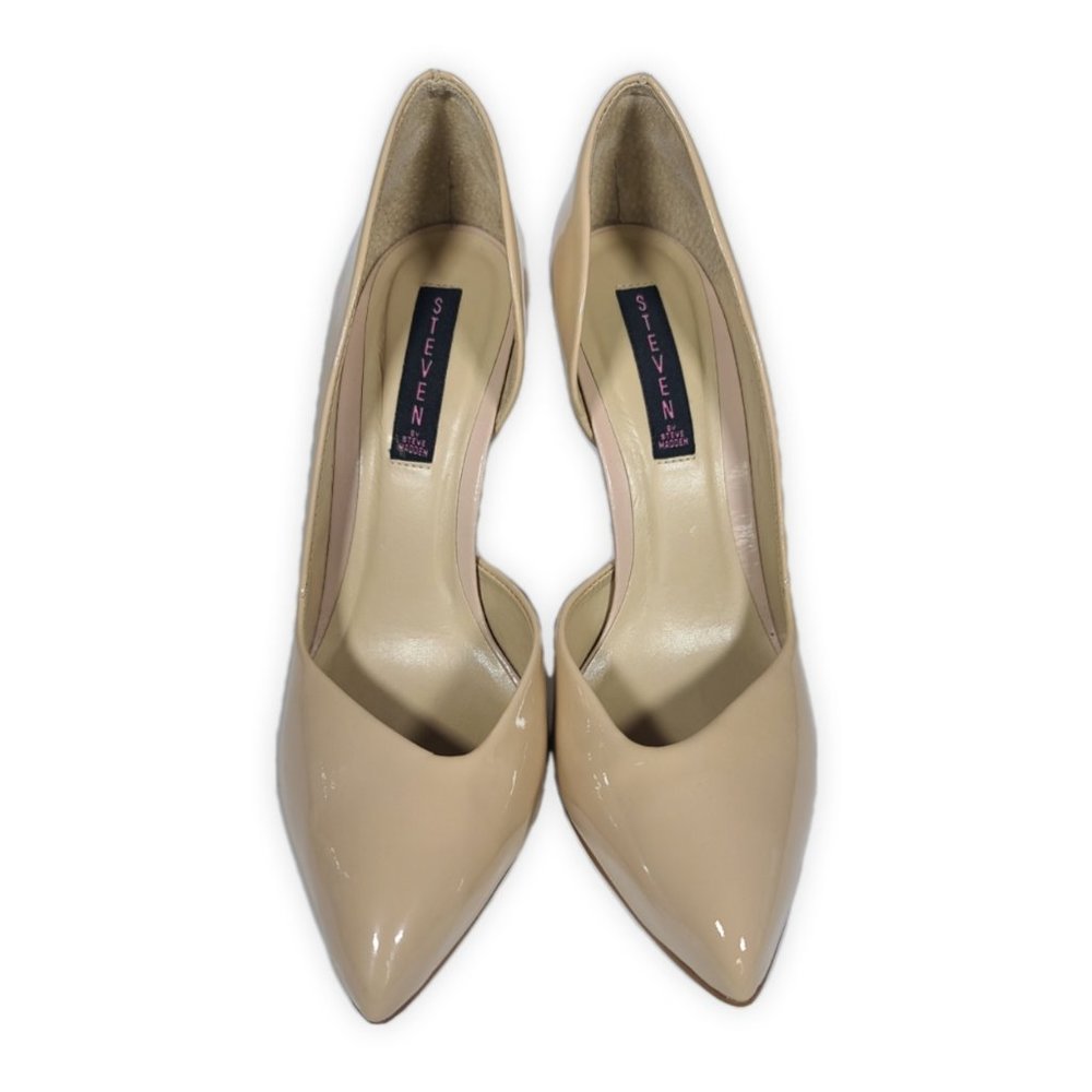 STEVEN by Steve Madden Women's Krystel Blush Patent Pump - Size 10 - EUC